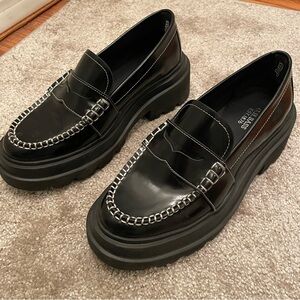 GH Bass Women’s Ella Platform Chunky Loafer w/ Exposed Stitching Like New 8 / 39